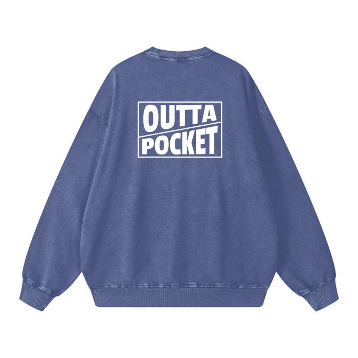 OP BOX LOGO ACID WASH OVERSIZE SWEATSHIRT