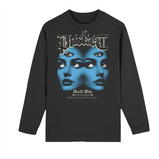 Unisex Crew Neck 270g Heavyweight 100% Cotton Drop Shoulder Long Sleeve Shirt