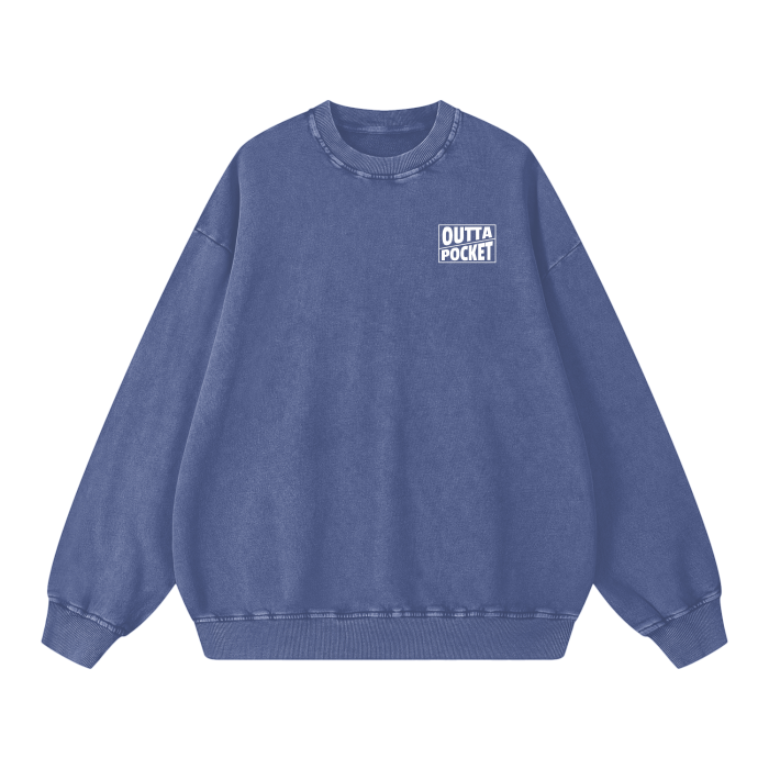 OP BOX LOGO ACID WASH OVERSIZE SWEATSHIRT