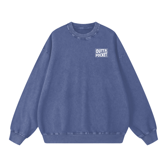 OP BOX LOGO ACID WASH OVERSIZE SWEATSHIRT